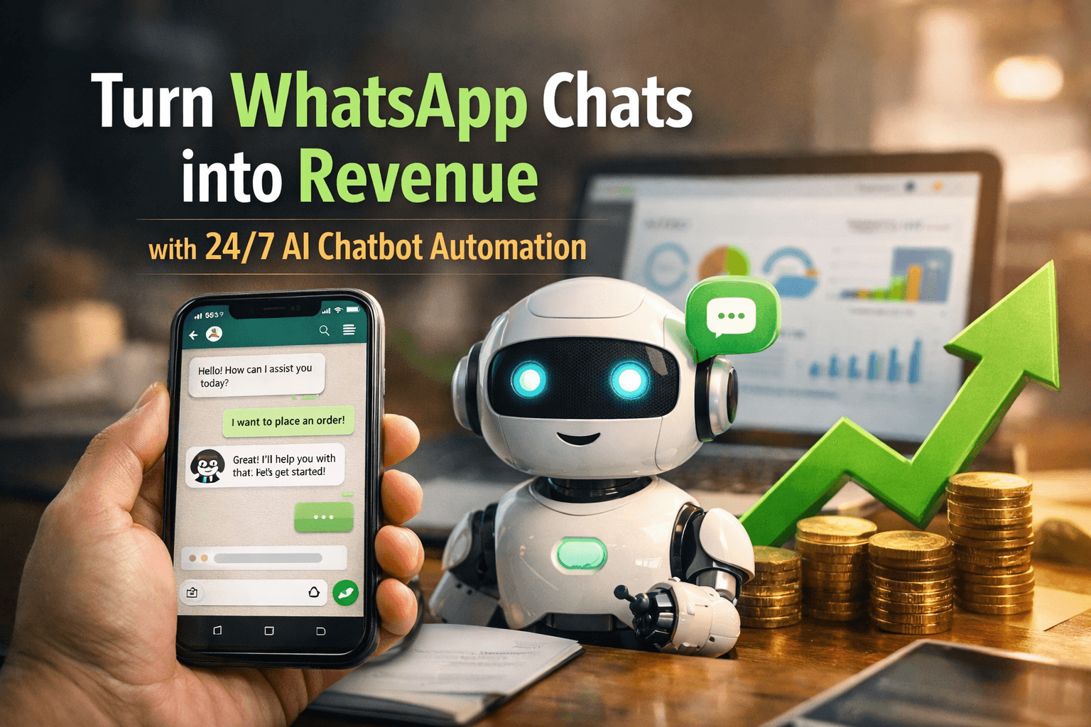 Turn Every WhatsApp Chat into Revenue: 24/7 AI Conversations that Sell, Support & Capture Leads Automatically Turn Every WhatsApp Chat into Revenue: 24/7 AI Conversations that Sell, Support & Capture Leads Automatically