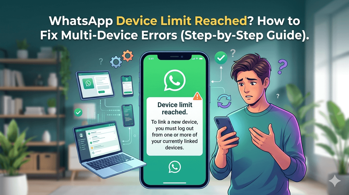 WhatsApp Device Limit Reached? How to Fix Multi-Device Errors (Step-by-Step Guide) WhatsApp Device Limit Reached? How to Fix Multi-Device Errors (Step-by-Step Guide)