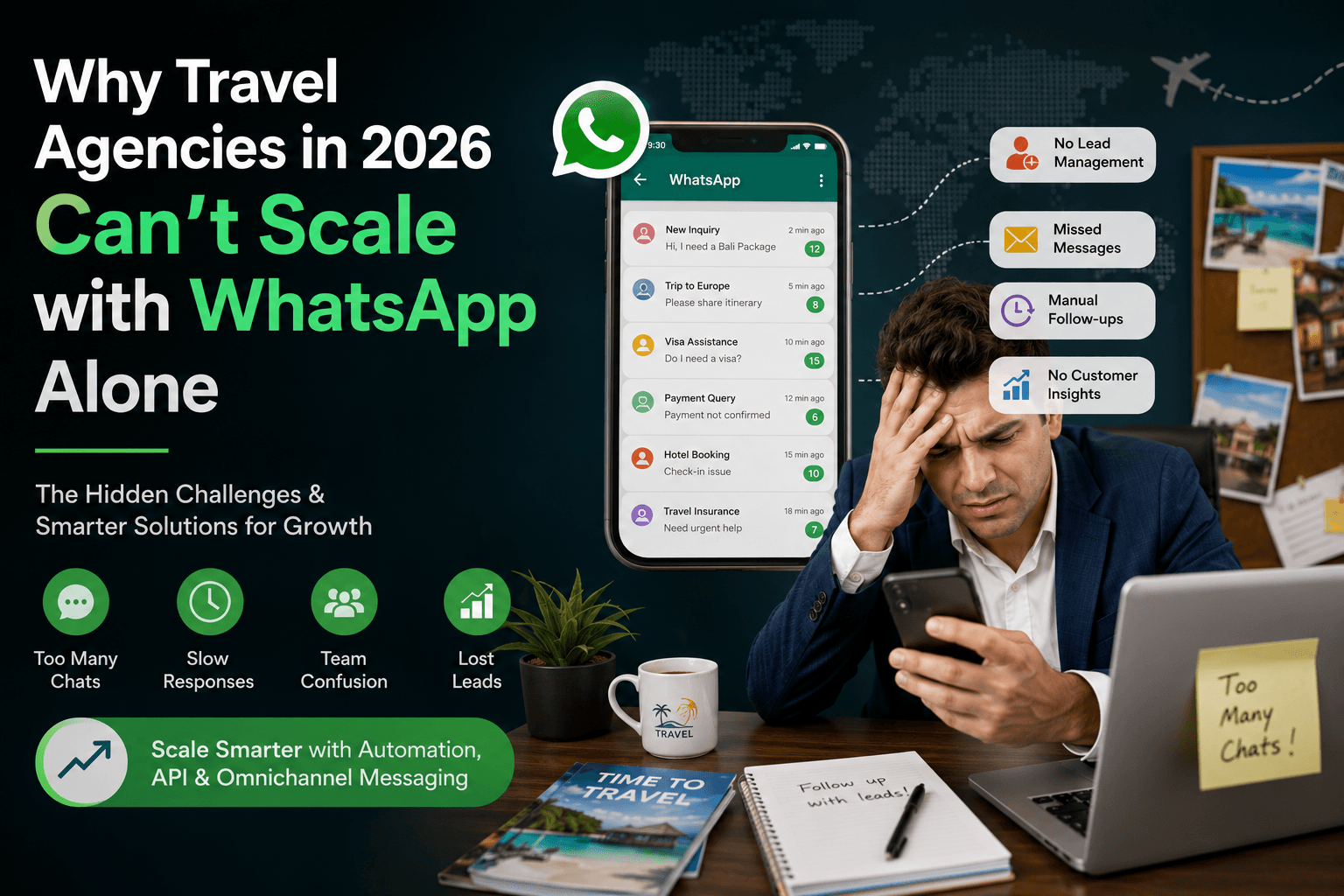 Why Travel Agencies in 2026 Can’t Scale with WhatsApp Alone (And What to Do Instead) Why Travel Agencies in 2026 Can’t Scale with WhatsApp Alone (And What to Do Instead)
