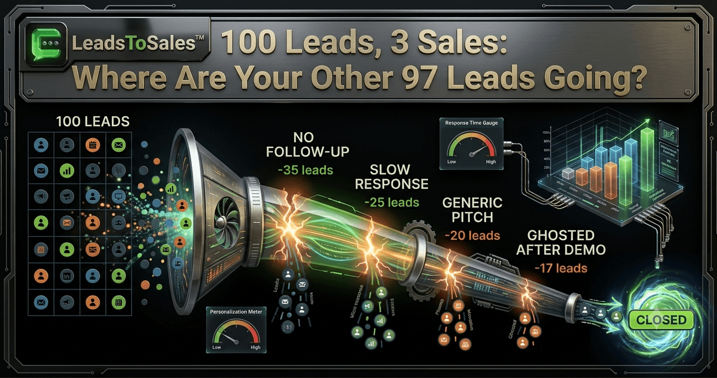 100 Leads, 3 Sales: Where Are Your Other 97 Leads Going? 100 Leads, 3 Sales: Where Are Your Other 97 Leads Going?