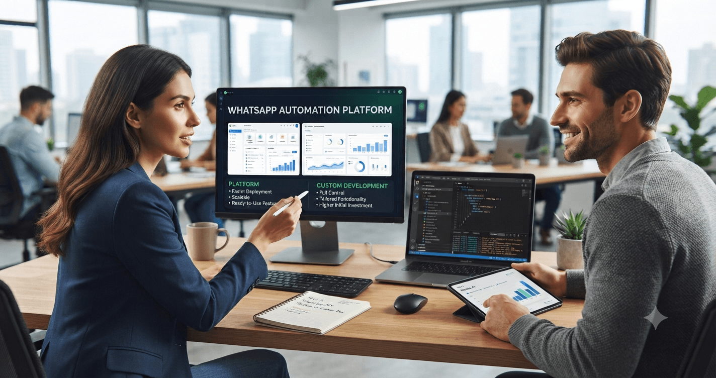 WhatsApp Automation Platform vs Custom Development: Which Approach Fits Your Business?